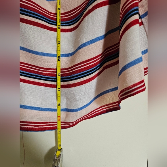 Lucca Couture Convertible Shoulder Striped Top, S - Picture 6 of 7